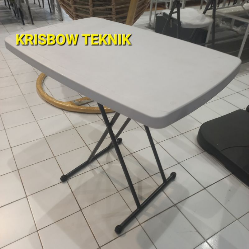 Meja Lipat Adjustable Krisbow - Putih