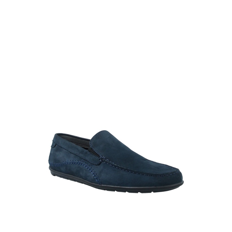 SEPATU PANSUS PAKALOLO PRIA ORIGINAL LOAFER KULIT ASLI BIRU NAVY PB02
