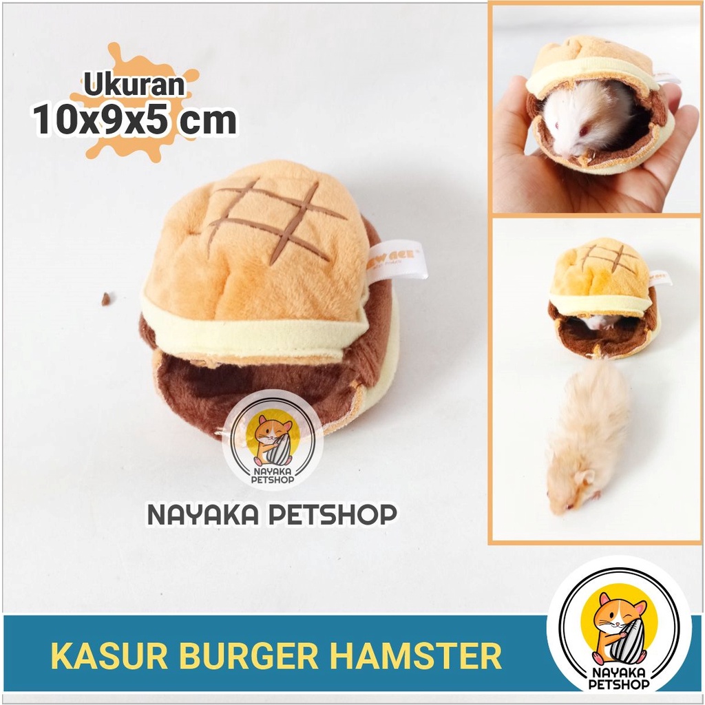 Kasur Hamster Mini Bed Burger Sleeping Pouch Tempat Tidur