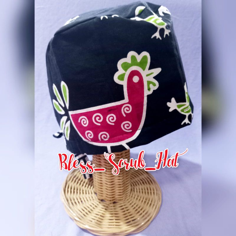 Topi Bedah / Nurse Cap/ Surgical cap/ Topi Motif/Ayam