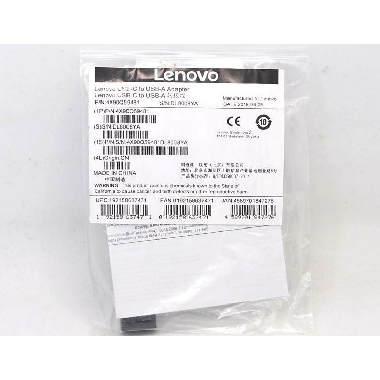 Kabel adaptor Lenovo USB Tipe C to Input USB 3.0 Original