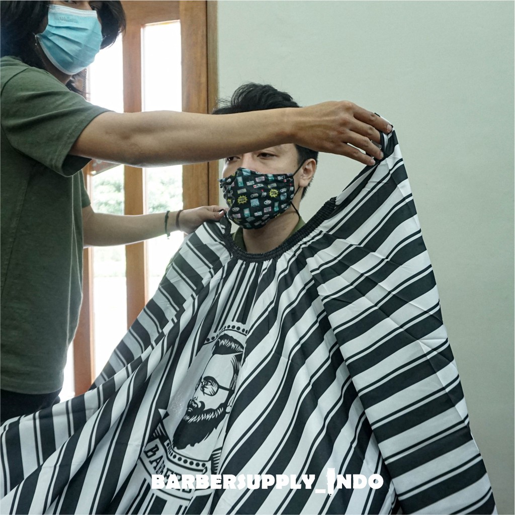 CAPE / KEP / KAIN KIP CUKUR BARBER PANGKAS SALON GARIS BARBERSHOP