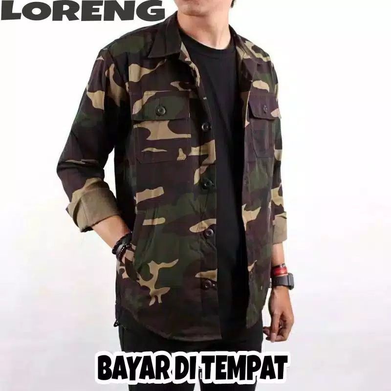 trucker semiparka camo pria/wanita
