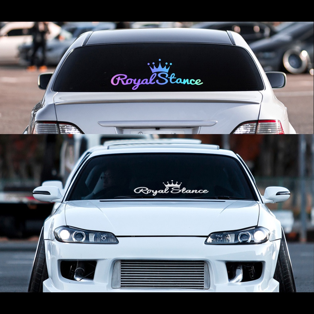 Royalstance Windshiled Sticker Laser MidNight Stiker Mobil Dekorasi Pintu Mobil Decal