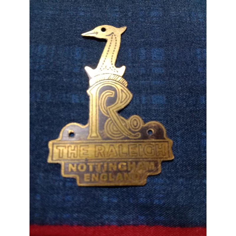 THE RALEIGH, Plat, Logo, Emblem Sepeda Onthel