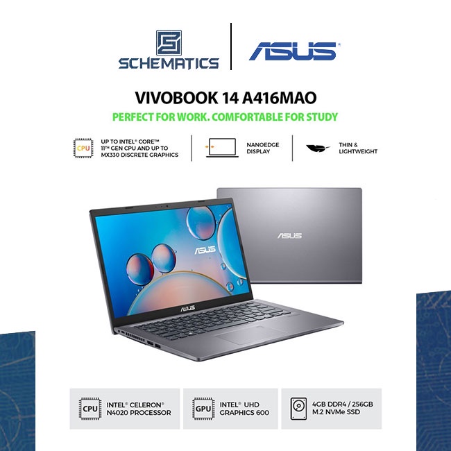 ASUS Vivobook A416MAO-FHD426|Intel Celeron N4020|4|256