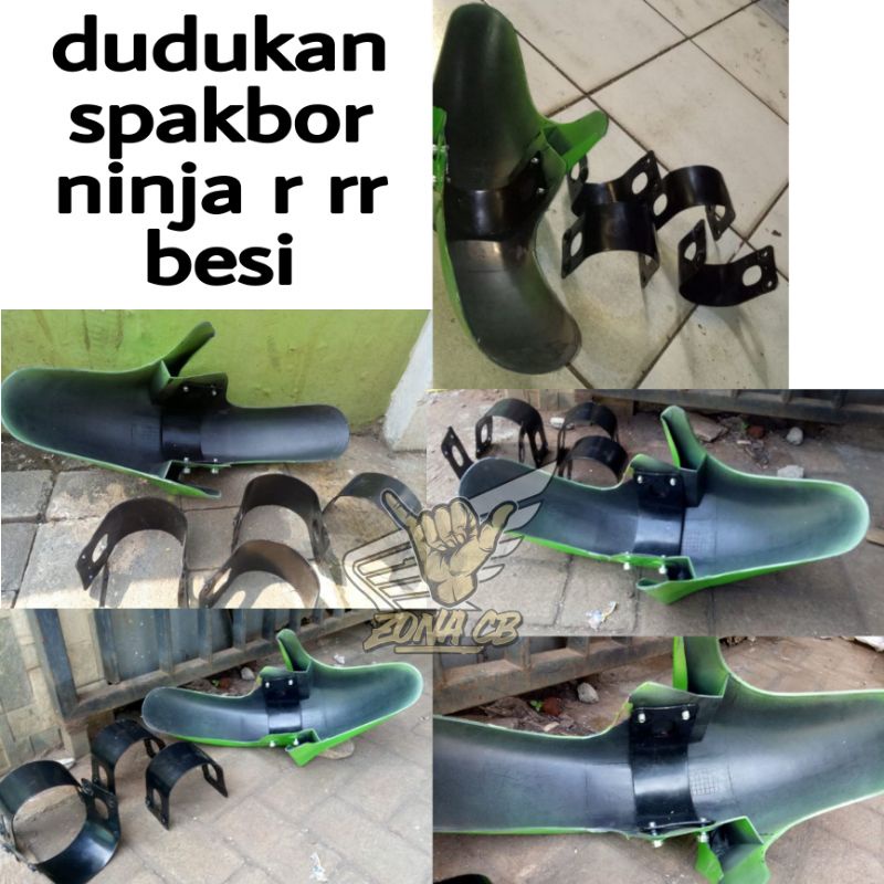 breket dudukan spakbor depan ninja r rr bahan besi tebal plat besi spakbor slebor ninja victor