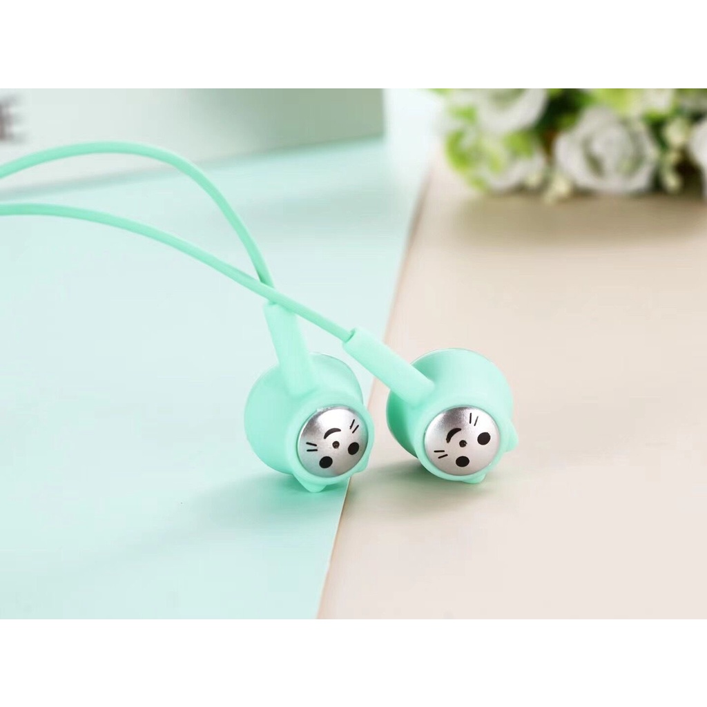 【33LV.ID】Headset U31 Kucing Macaron Extra Bass Stereo Earphones motif kucing terbaru