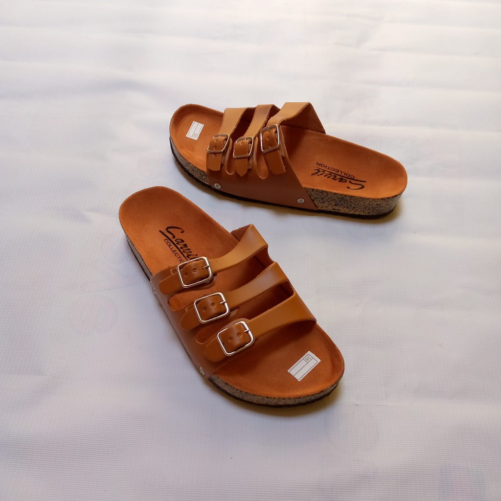 Sandal Wanita Kekinian Slop Slip Terbaru Teplek Sendal Cewek Birken Murah Tali Korea Andin Dewasa-6