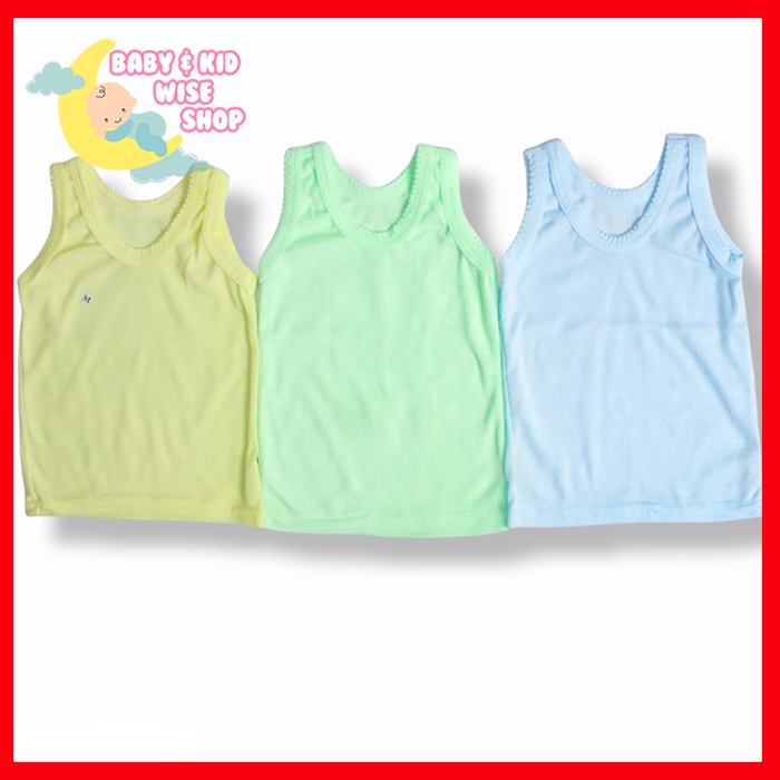 RENE KAOS DALAM SINGLET ANAK BAYI POLOS WARNA 6 PCS-2