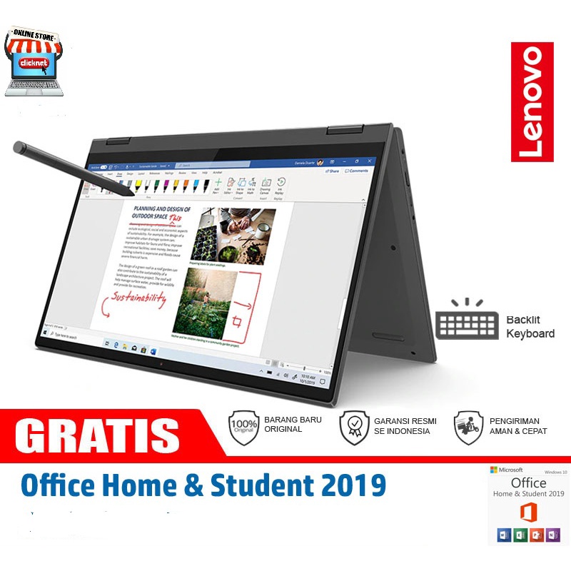 Lenovo Flex 5 14ITL05-LAID I3-1115G4 8GB 512GB FHD IPS Touchscreen WIN10 OHS