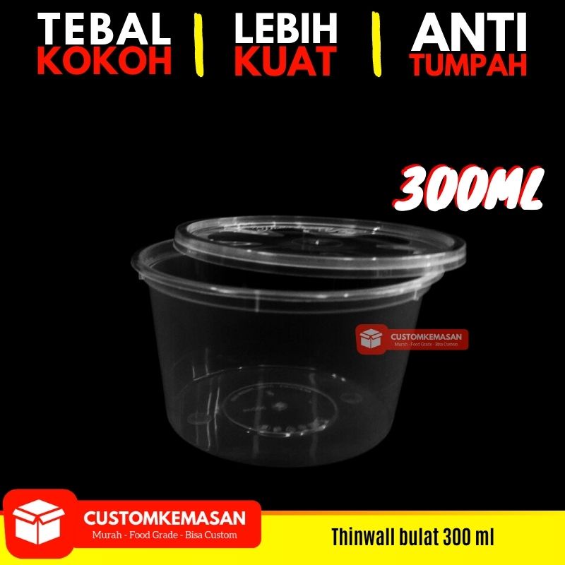 Thinwall 300 ml / Lunch Box Plastik / Thinwall /  Kemasan makanan Plastik / Wadah plastik / Kemasan 