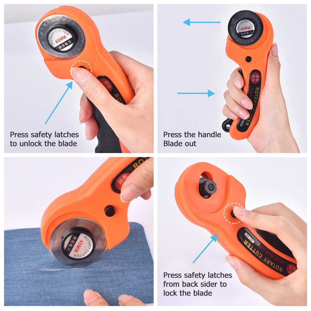 Cutter Rotary Roller Blade 45mm Pemotong Rotary Cutter Pisau Potong Bulat Tajam