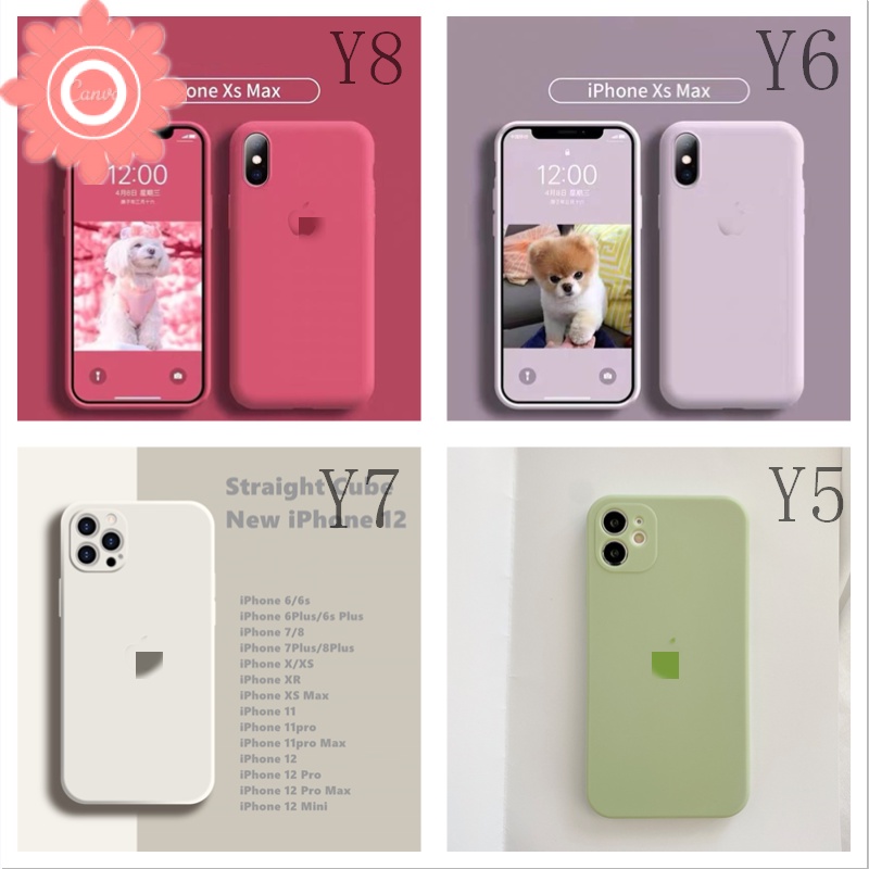 Soft Case Tpu Warna Polos Untuk Iphone 11 12 7 8 6 6s Plus X Xr Xs Max Se 11 Pro Max 12