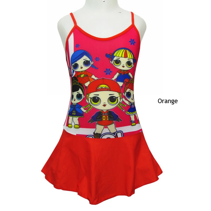 Baju Renang Anak 4-8 Th Rok Seksi Karakter LOL SR-TKK085