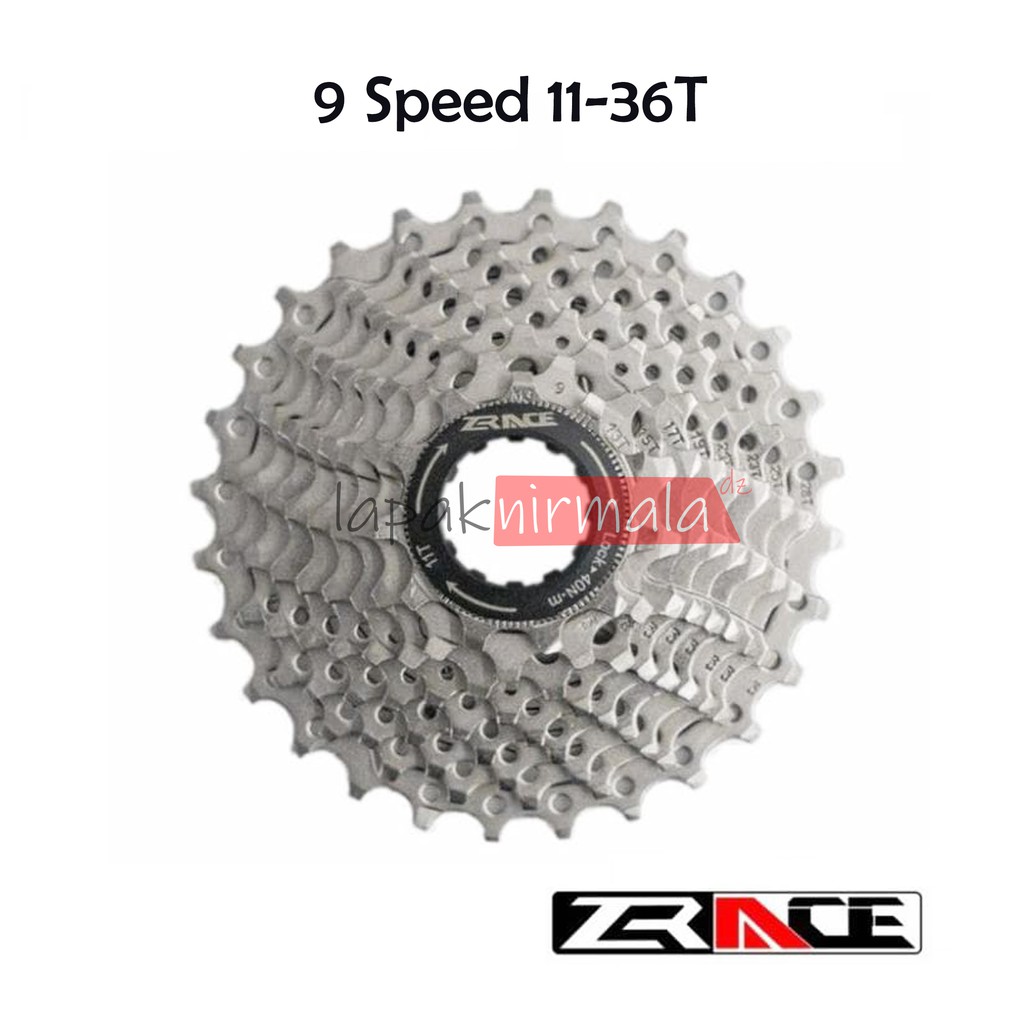 Sprocket Zrace 9 Speed 11-36T Cassette Slop Sproket Gear Sepeda MTB RB Seli