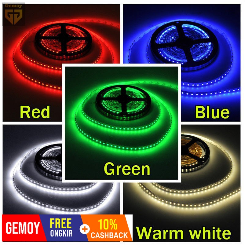 Gemoy Lampu LED Strip Light SMD 3528 Flexible Roll 5 Meter 60 LED Per Meter