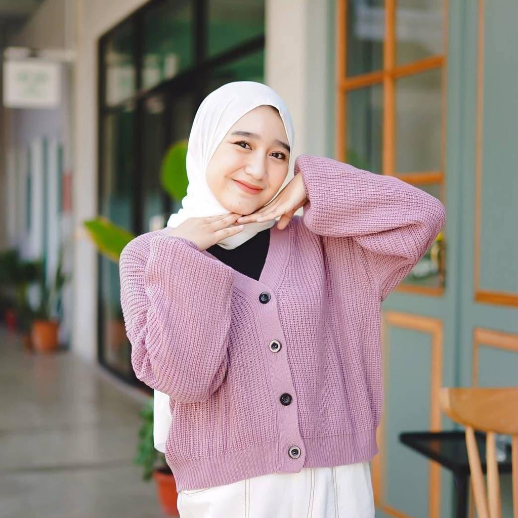 TABITA CARDI rajut  lengan balon  cardigan rajut  wanita 