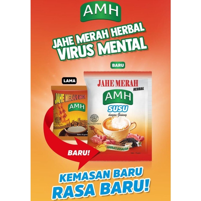 

Jahe Merah Mix Susu AMH Amanah 1 renceng Kemasan Baru - Jahe Bubuk