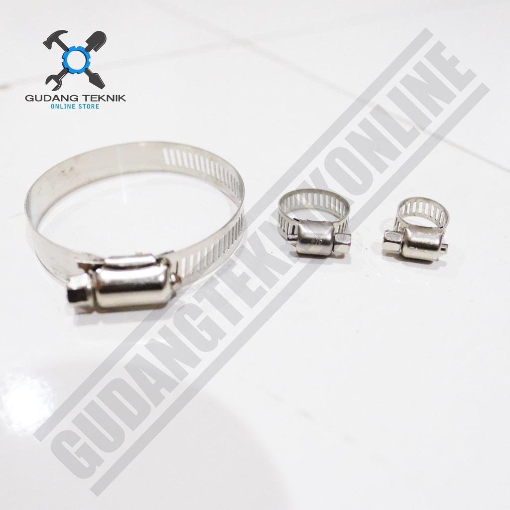 Klem Selang Compressor Kompresor Stainless Selang Clamp Selang Kompor Gas 2-1/2&quot;- 3/4&quot; - 1/2&quot;