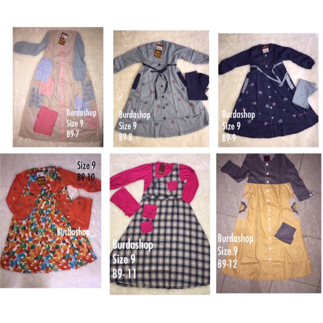 BAJU MUSLIM ANAK DANNIS PEREMPUAN SIZE 9
