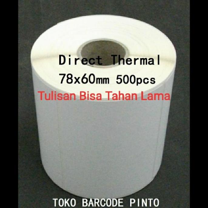 

SALE Direct Thermal 78X60mm 1 Line 500pcs Core1" gap,Label Stiker Barcode