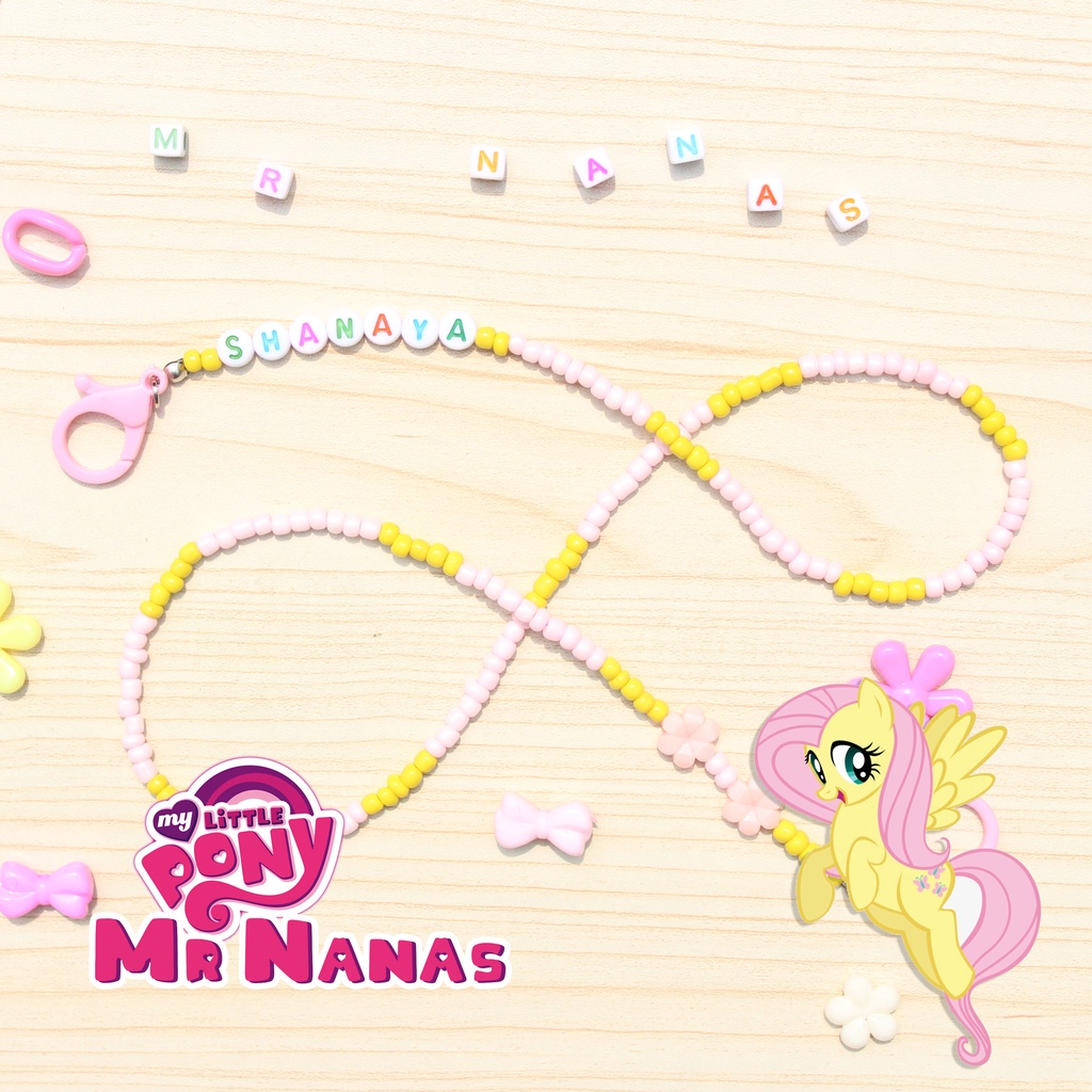 Little Pony FREE NAMA Tali Masker Anak Perempuan Kalung Masker Cewe Kartun Pony