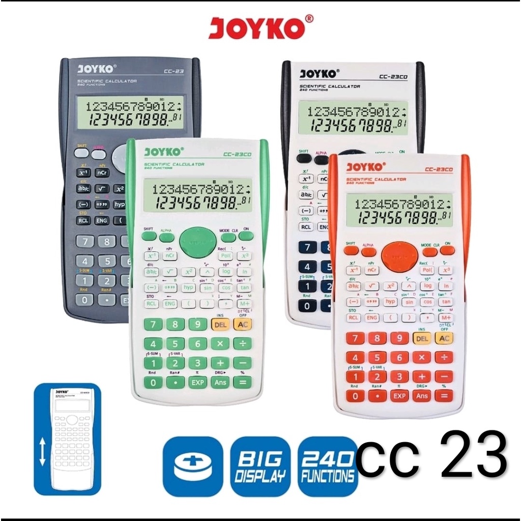 

kalkulator joyko scientific cc 23 240 fungsi