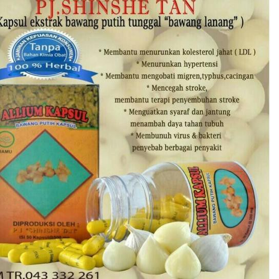 Promo♨ ALLIUM KAPSUL BAWANG PUTIH EKSTRAK BAWANG LANANG TUNGGAL