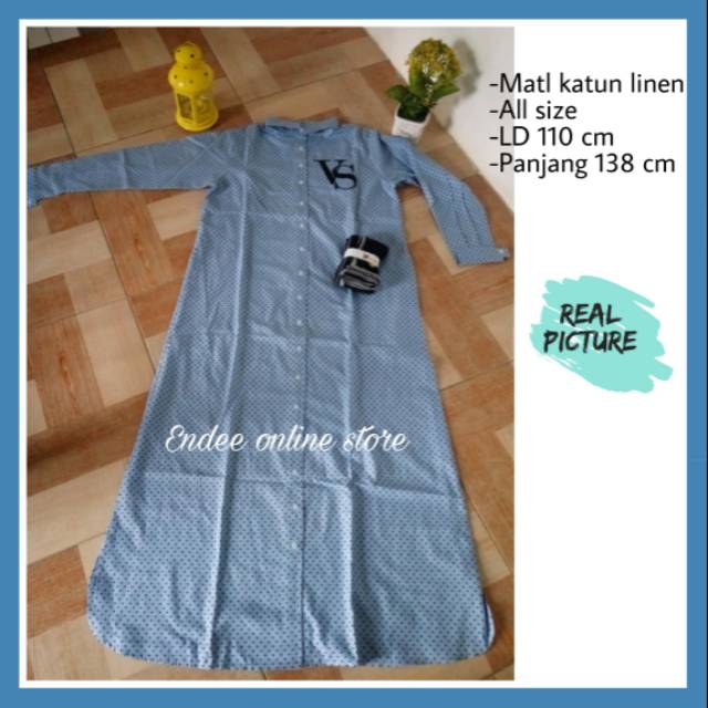 VERSUS CITY brave blue dress casual muslimah