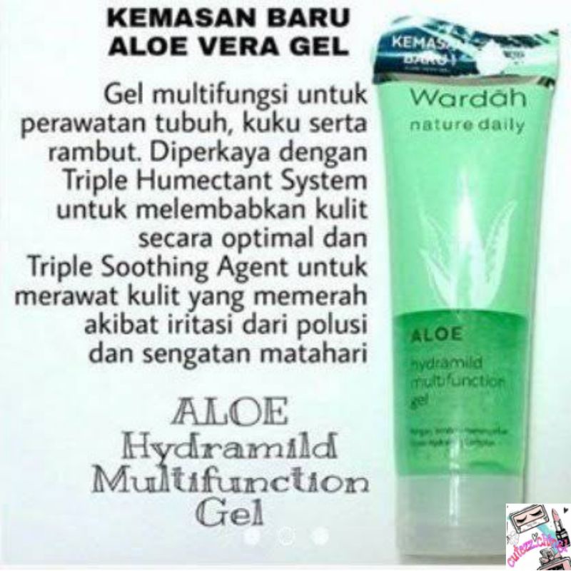 ☃Cutezz_Ching1☃Wardah Nature Daily Aloe Hydramild Multifunction Gel 100 ml