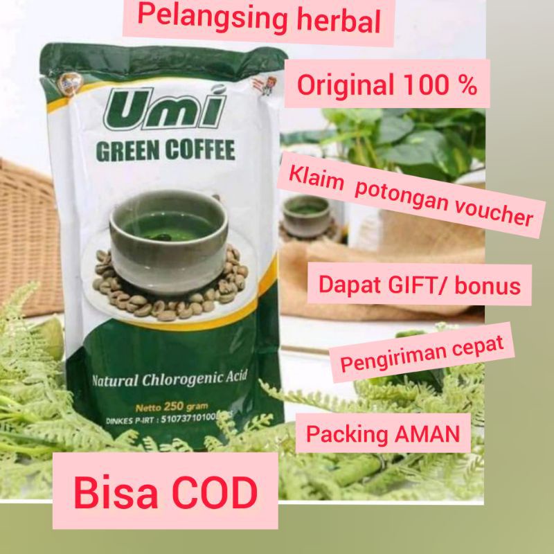 Umi green coffe kopi hijau peluntur lemak Cod free gift