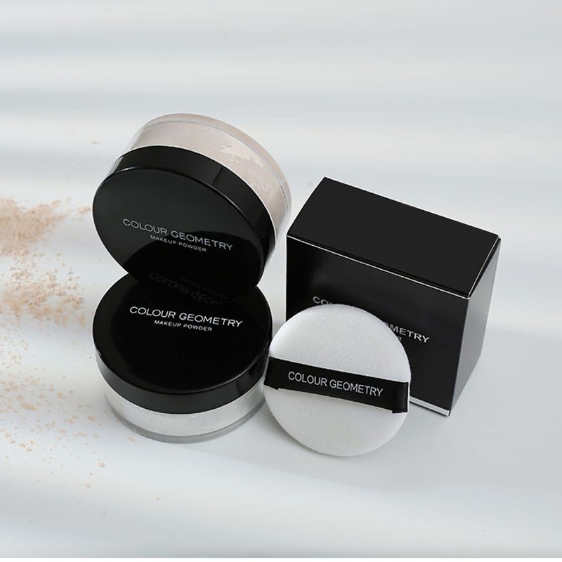 !COD! 3 Colours Bedak Tabur Make up Powder colour geometry pengontrol minyak wajah anti air