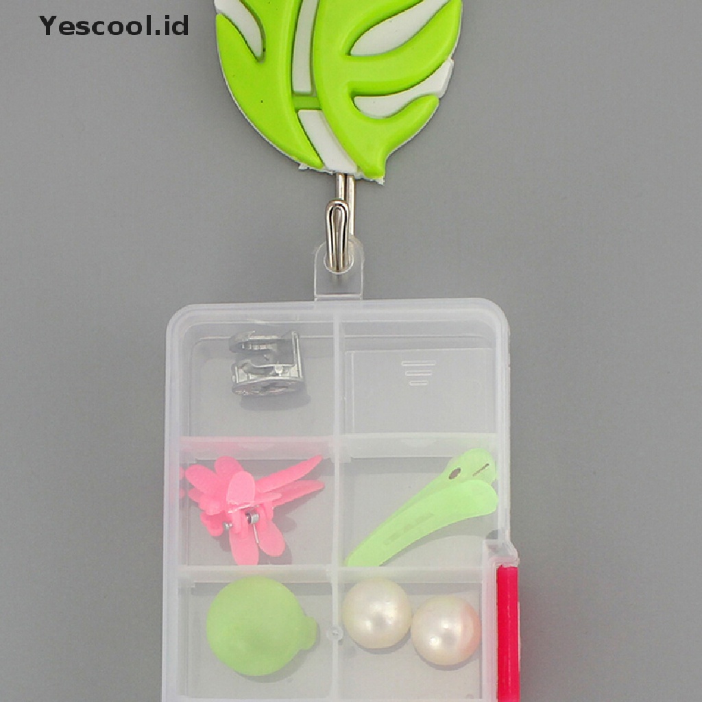 (Yescool) Kotak Penyimpanan / Organizer Perhiasan / Manik-Manik 10 Slot Adjustable Bahan Plastik