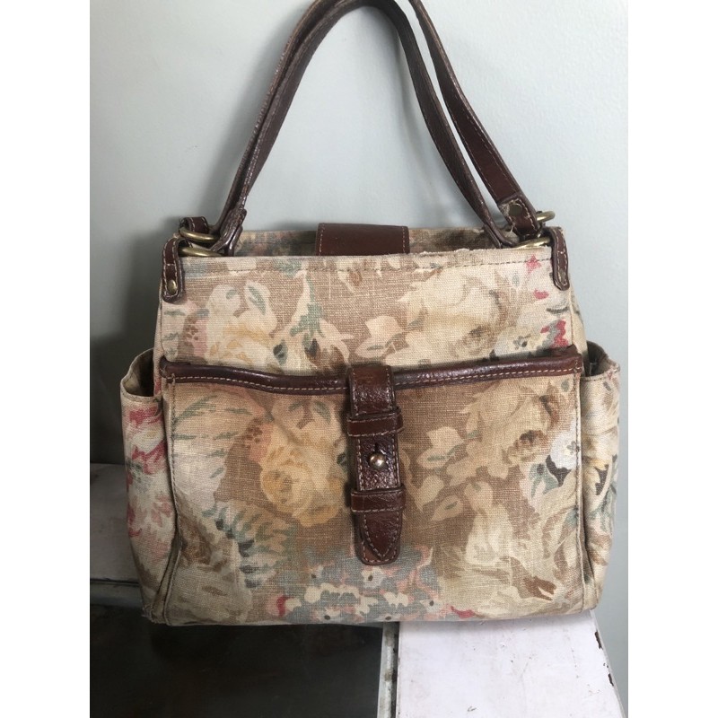 Tas Handle Fossil canvas Original Preloved