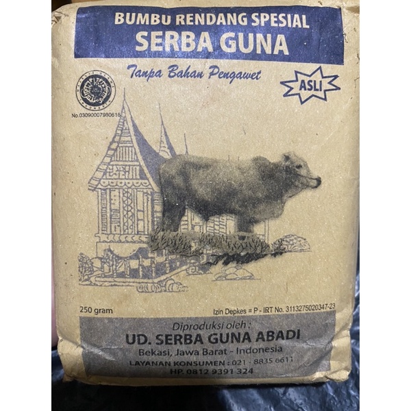 

Bumbu Masak Serba Guna, Bumbu Rendang Spesial Serba Guna 250g