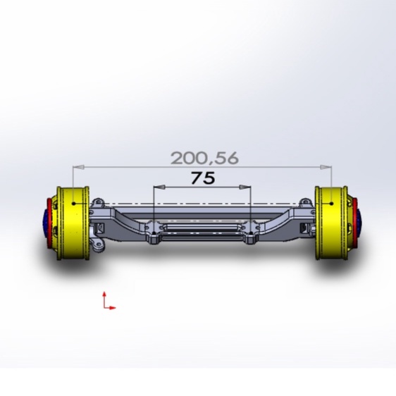 Axle Tierod Terot As Pikul Miniatur Truk tronton trailer 1/10 Casis 8 Cm Bahan 100% Solid