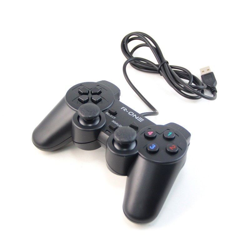 GAMEPAD SINGLE GETAR R-ONE - ACC PC GAMING JOYSTICK PLAYSTATION MURAH