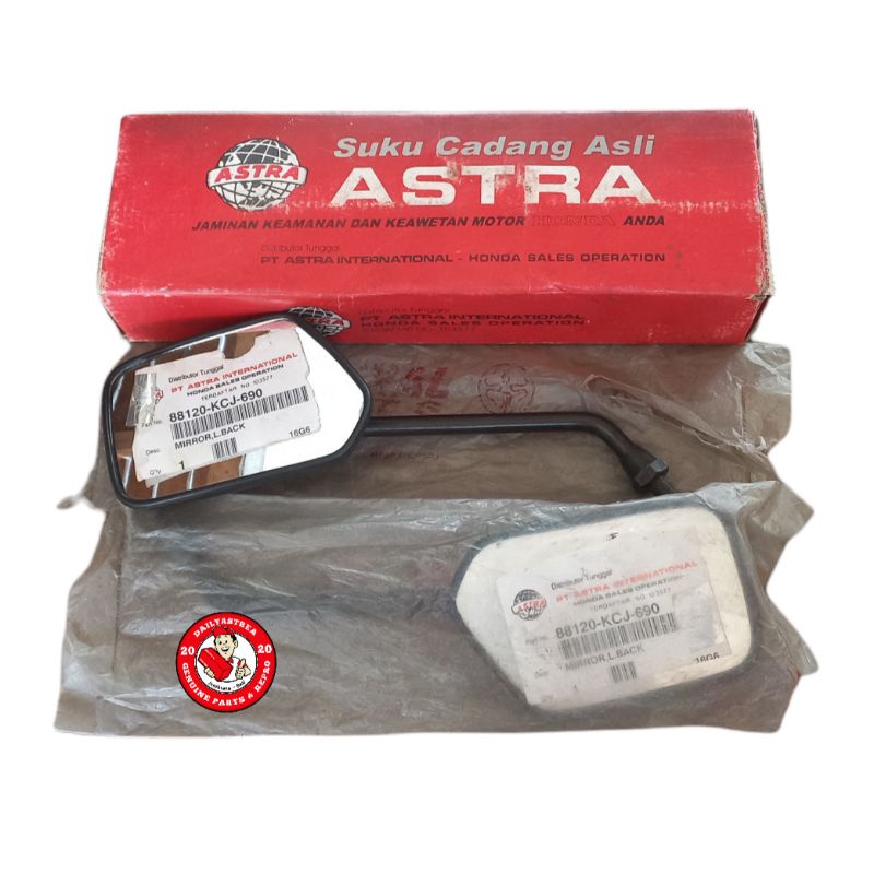 MIRROR L BACK KACA SPION BAGIAN KIRI HONDA TIGER 2000 LAWAS ORIGINAL ORI ASLI ASTRA 88120-KCJ-690