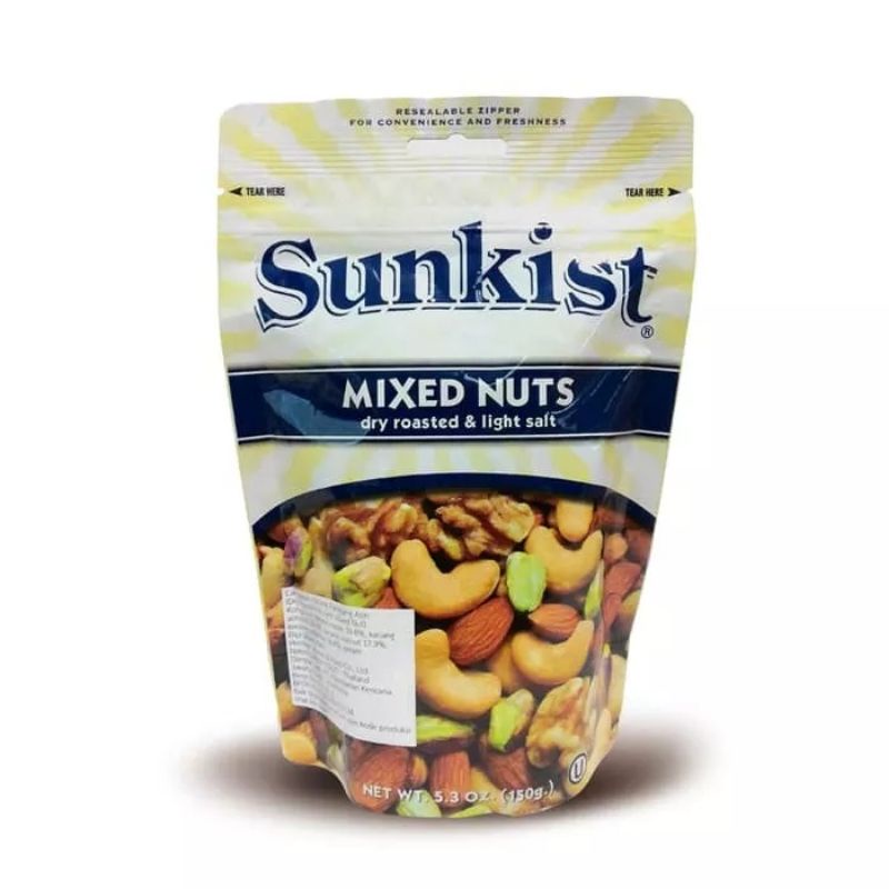 

Sunkist mixed nuts dry roasted and light salt