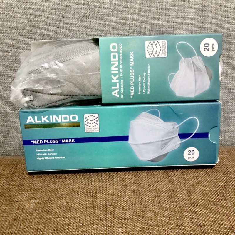 MASKER KF94 4D EARLOOP ALKINDO MED PLUSS MASK 3 PLY IZIN KEMENKES | RUMIFY