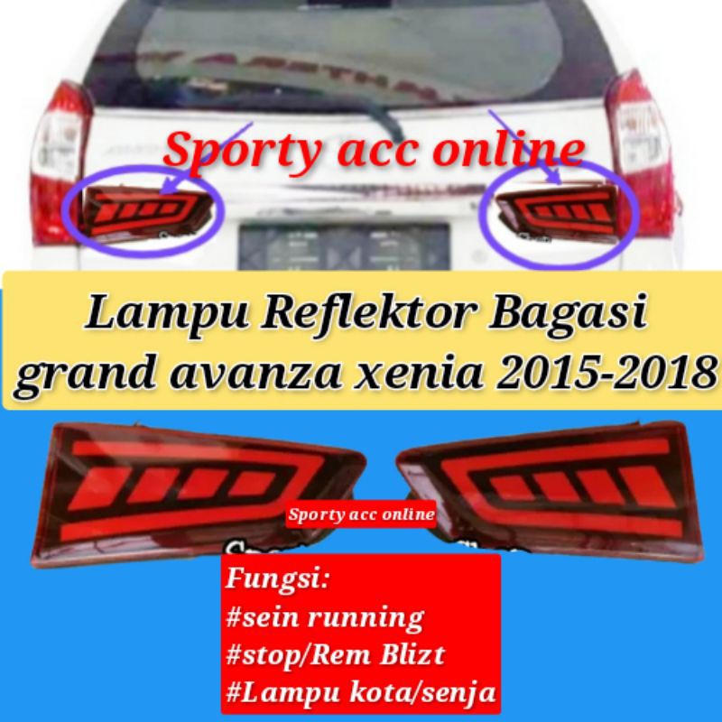 Lampu Reflektor bagasi Grand new avanza dan great new xenia 2015-2017 Tipe B