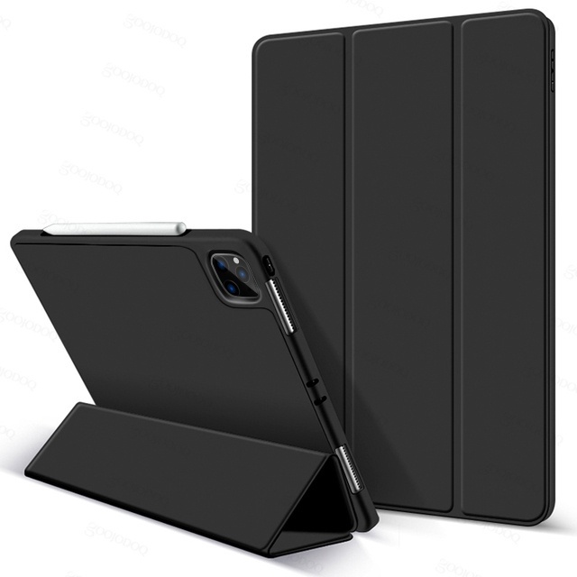 Case Dengan Holder Pensil Untuk iPad 6th 7th 8th 9th Air 4 / 5 Pro 11 10.9 10.2 2020 2021