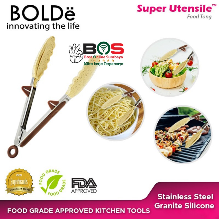 Bolde Alat Penjapit Makanan Super Utensile 9 Inch Food Tong