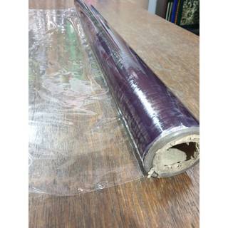 Plastik Mika Roll Tebal 0.10A 1m x 1.37m METERAN Plastik Bening Tebal Lemas, Taplak Meja Sampul Buku