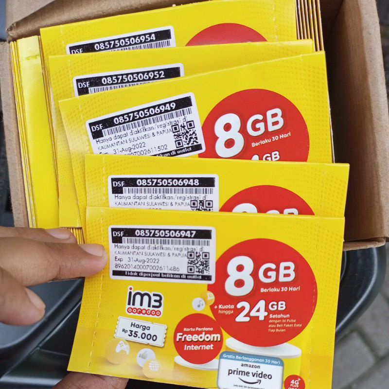 kartu perdana Indosat 8gb