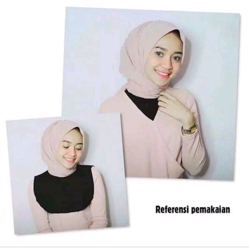 MANSET LEHER BAHAN SPANDEX Super Murah - Kain Penutup Leher Daleman Wanita Cewek Hijab Jilbab Kerudu