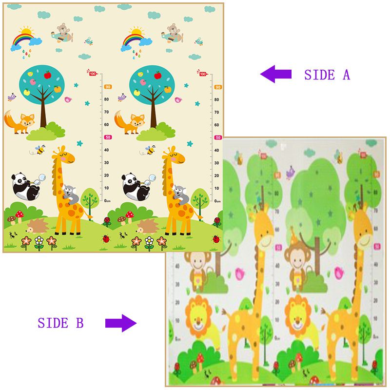 Playmat Premium Anak Bayi Lipat Tebal 1Cm Double Pad Karpet Anak Playmat Kartun-4