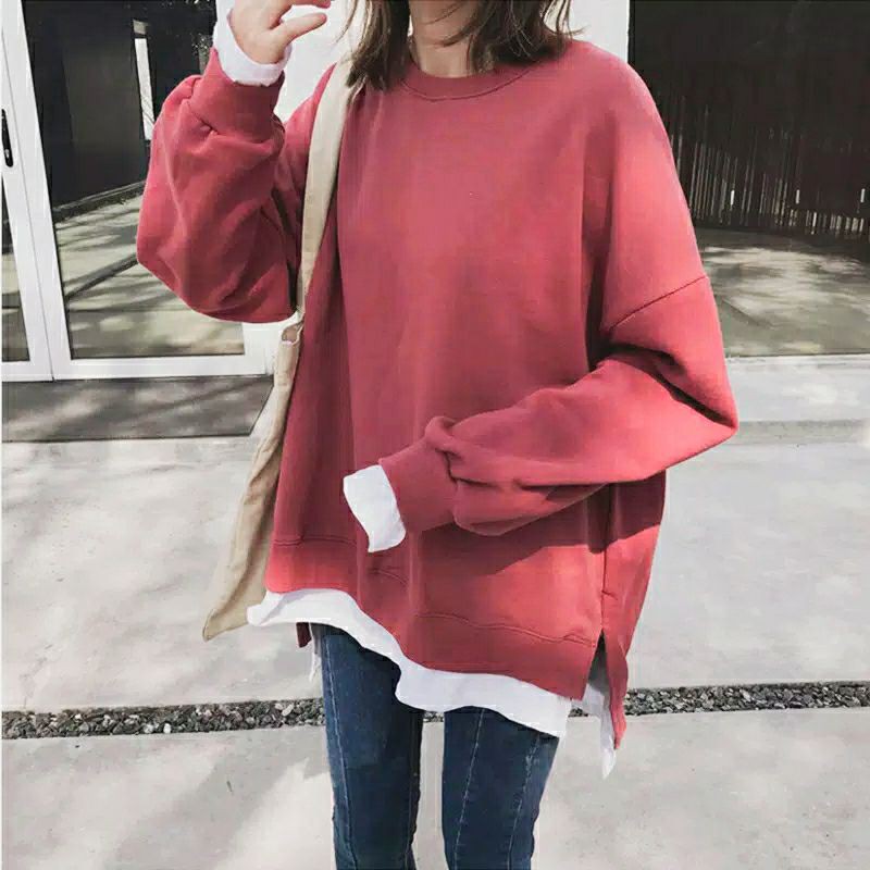 sweater oversize wanita korea style terbaru (K.BARU)