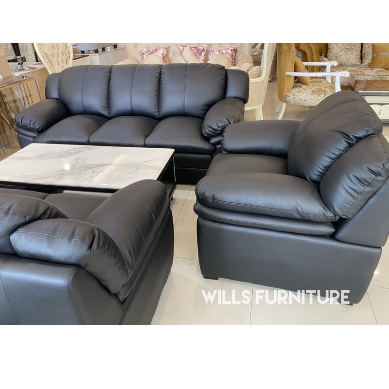 Sofa oscar sofa minimalis sofa 321 hitam empuk